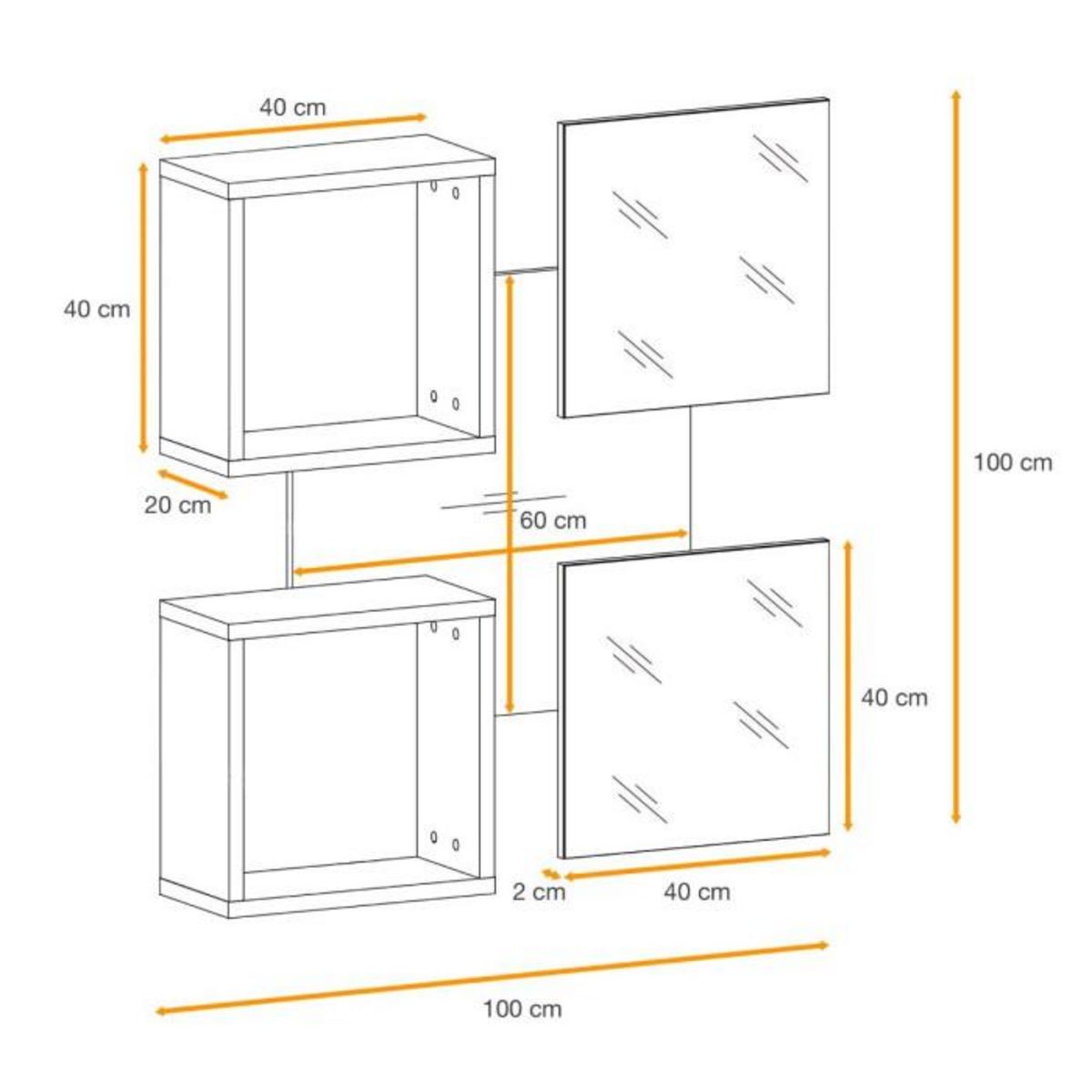Paris Prix Ensemble Dressing Design  Easy V  190cm Noir