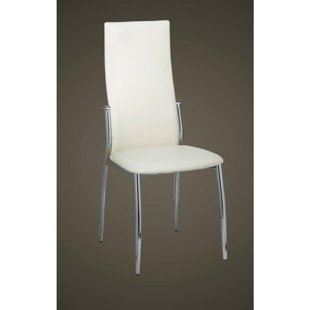 VIDAXL Chaises a manger lot de 4 blanc similicuir