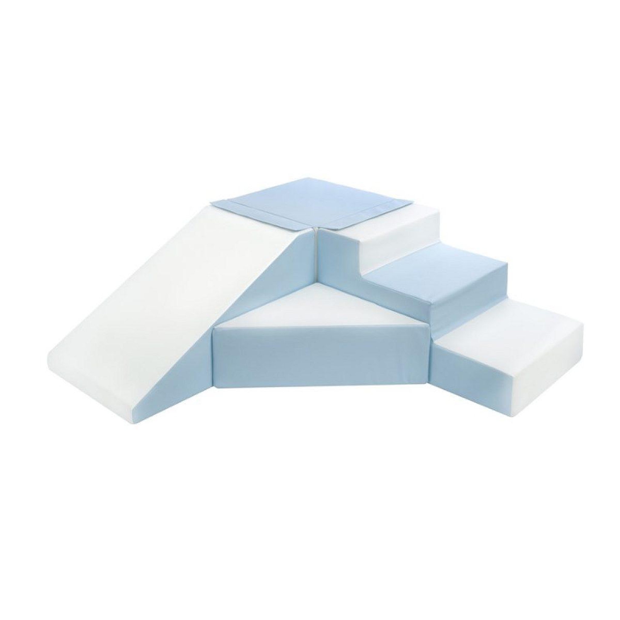 VELINDA Set de 4 blocs blanc bleu pastel