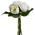 ATMOSPHERA Bouquet de fleurs artificielles blanches - H. 30 cm