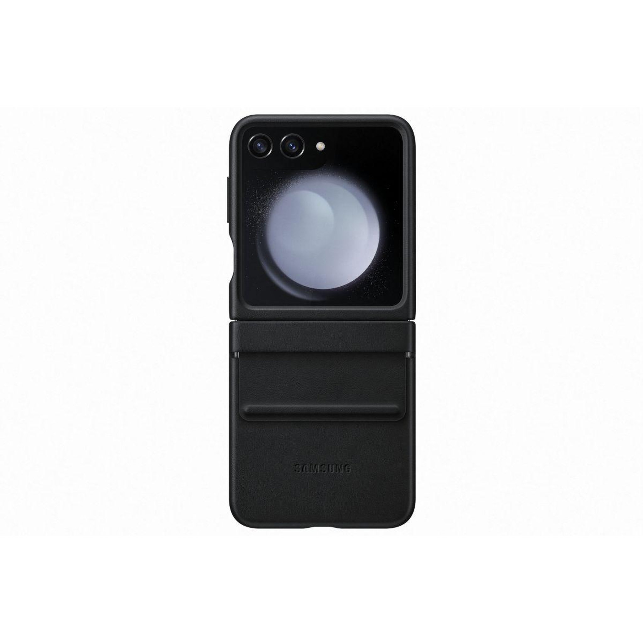 Voir la diapositive 3 : Samsung Coque z flip 5 simili cuir design noir