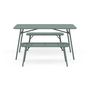 Voir la diapositive 3 : BEST MOBILIER Ribola - ensemble table et bancs de jardin - 4 personnes - vert