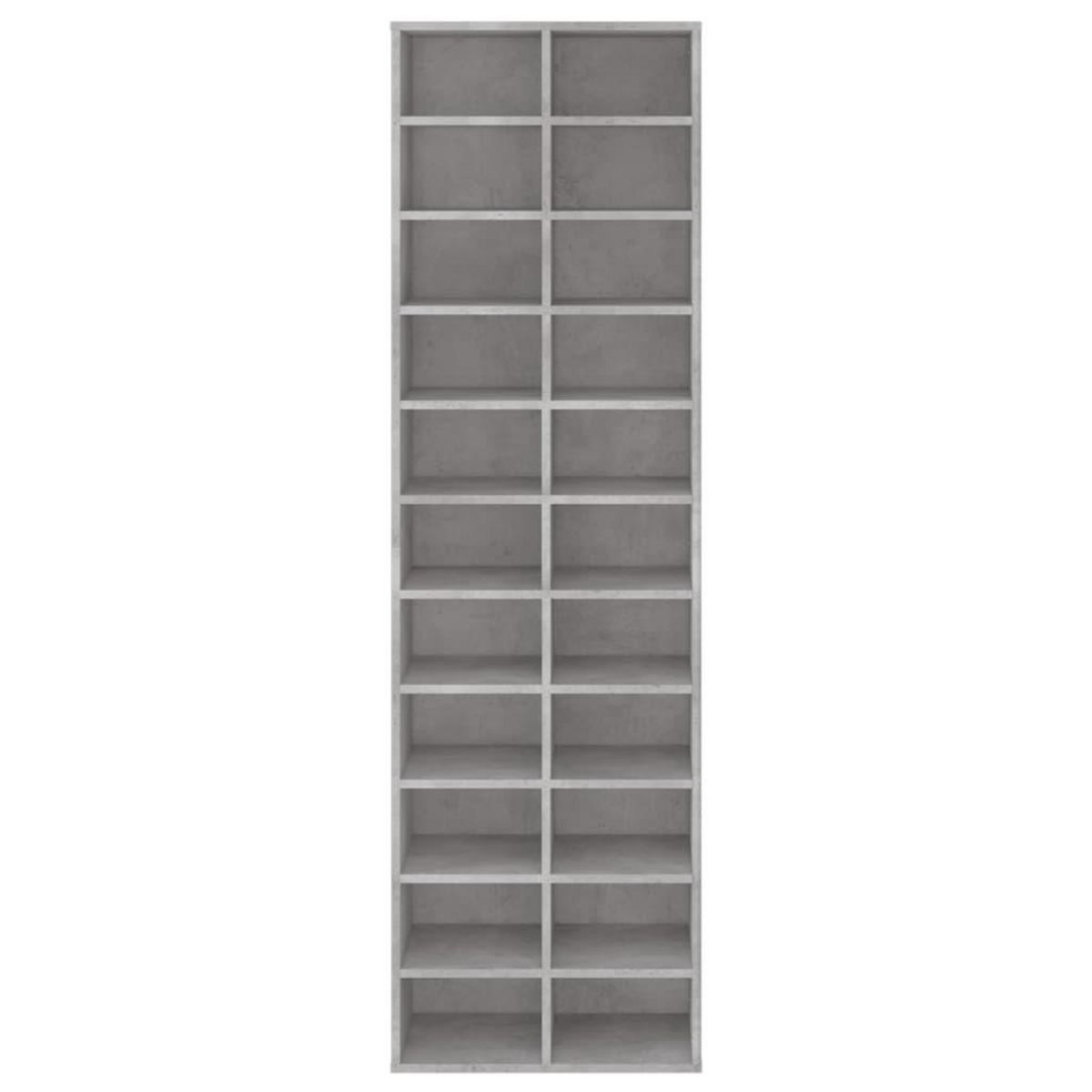 VIDAXL Armoire a chaussures gris beton 54x34x183 cm bois d'ingenierie