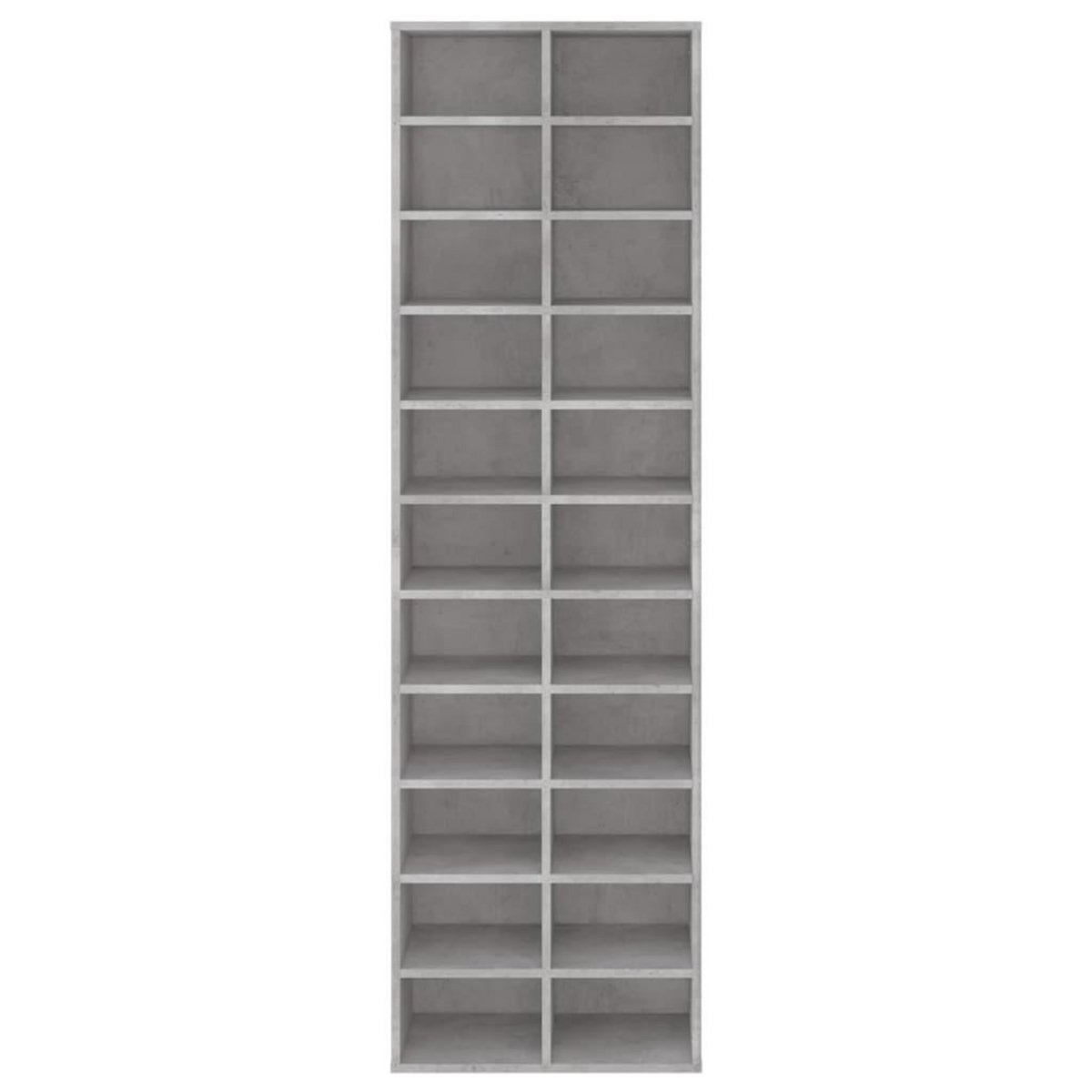 VIDAXL Armoire a chaussures gris beton 54x34x183 cm bois d'ingenierie