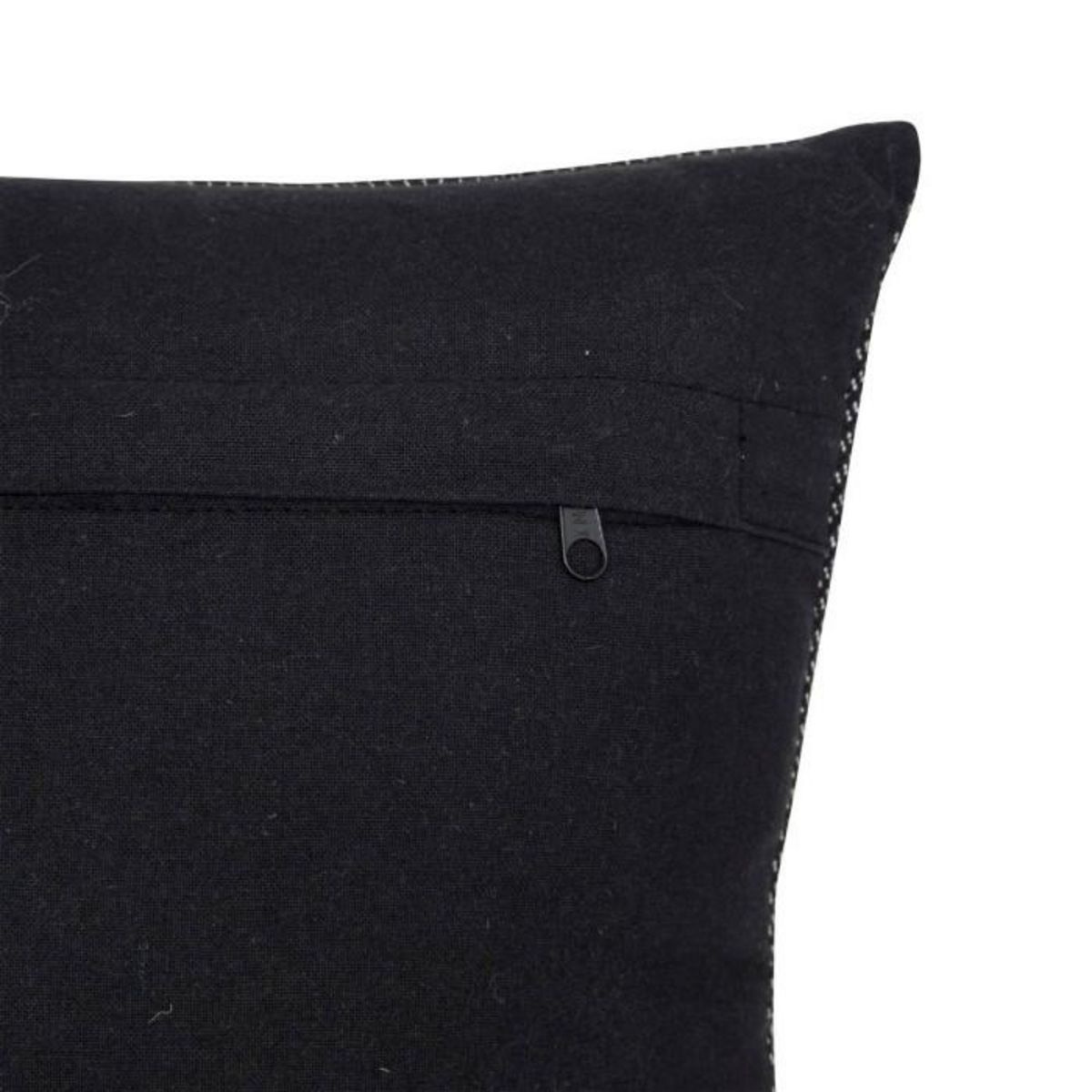 ATMOSPHERA Coussin Déco Imprimé Jacquard  Kubus  38x38cm Noir
