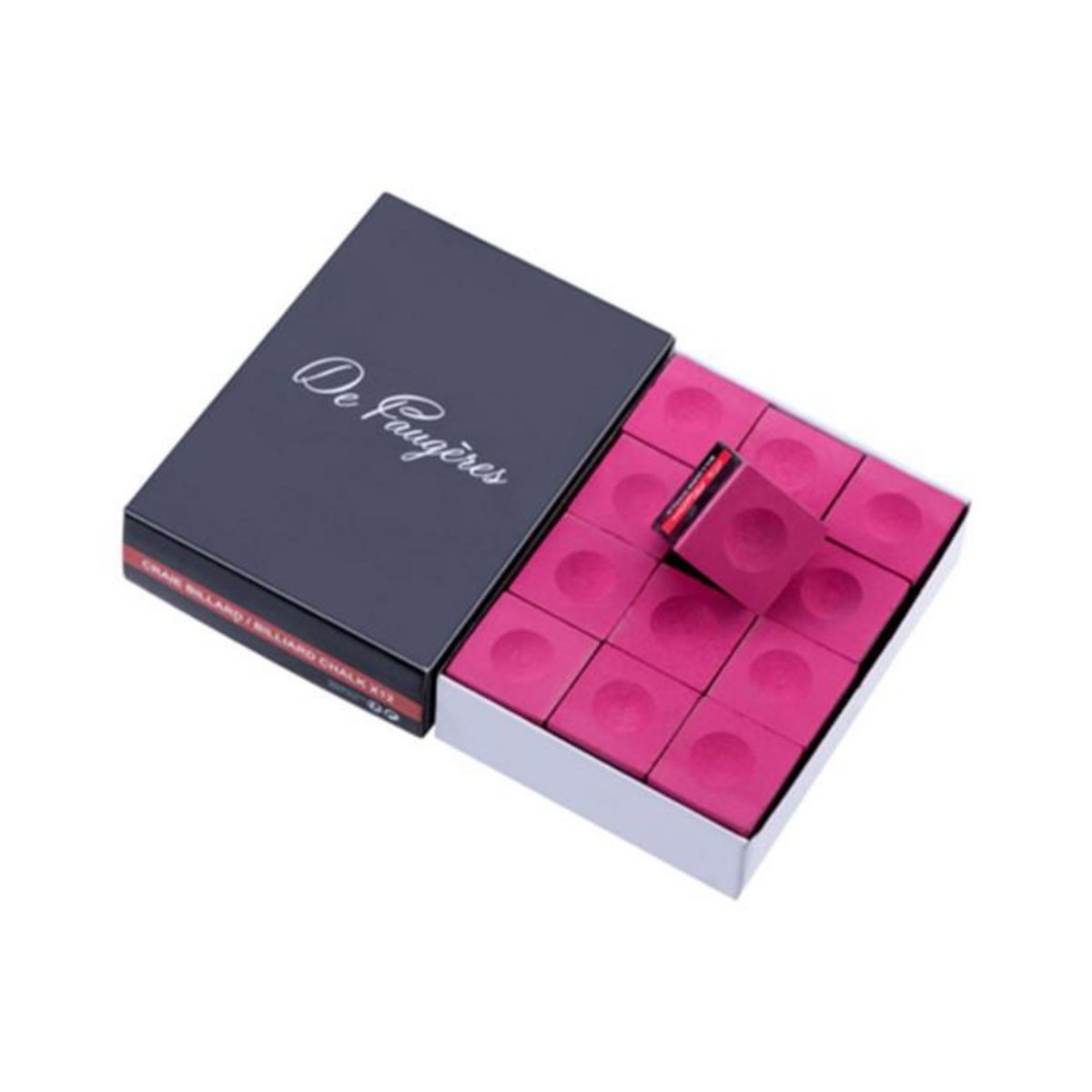 Paris Prix Lot de 12 Craies de Billard  Faugères  2cm Rouge