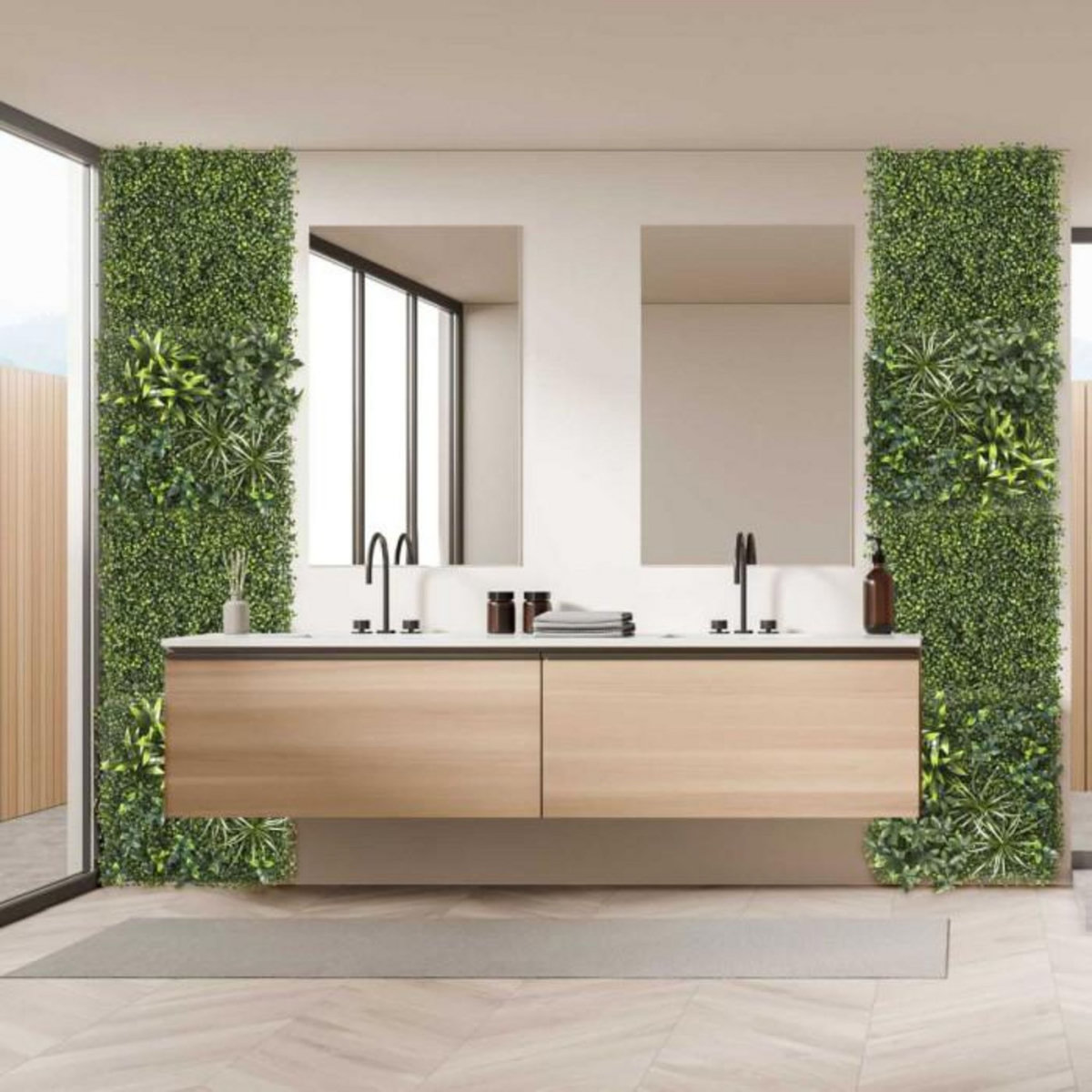 Paris Prix Mur Végétal Artificiel  Feuillage  50x50cm Vert