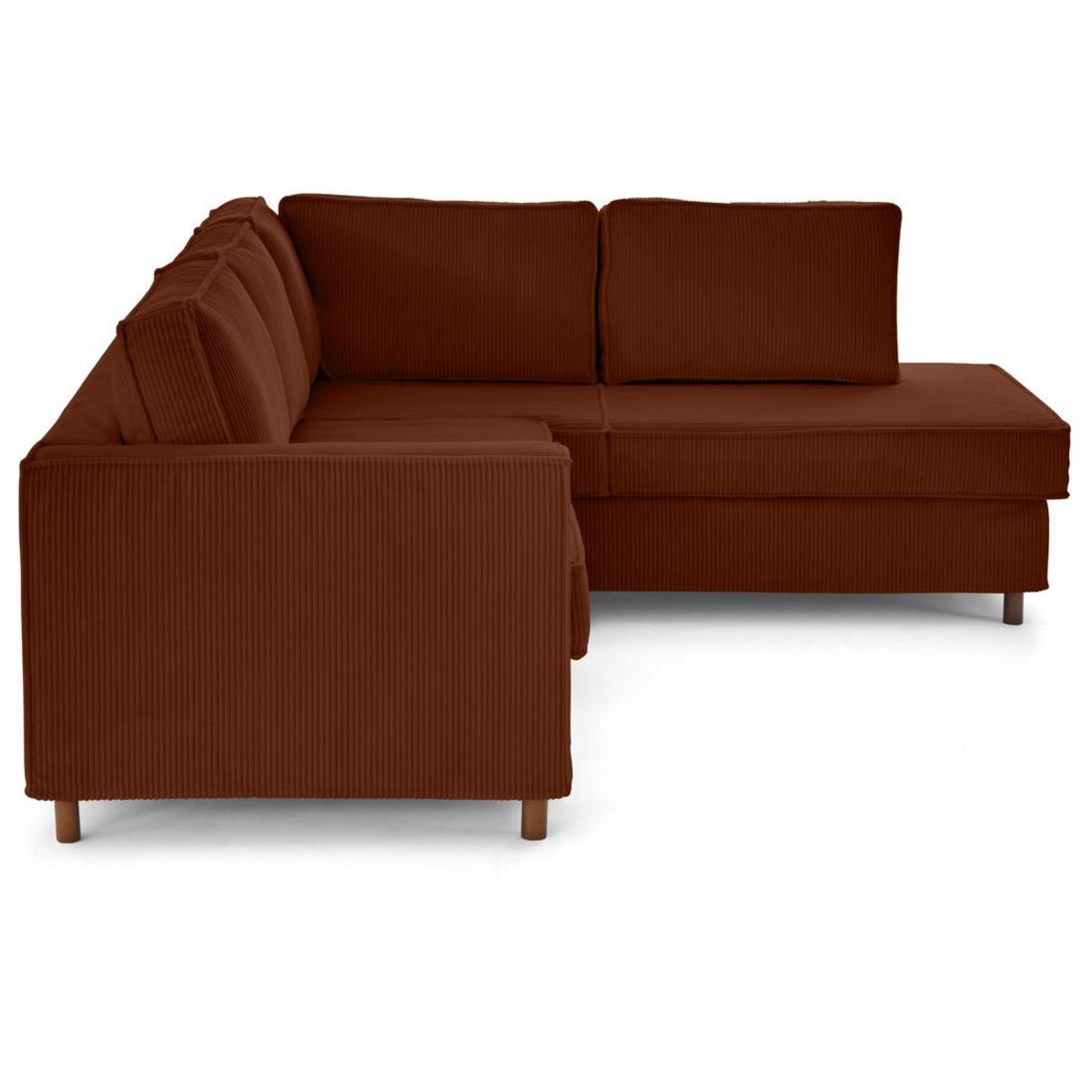 LISA DESIGN Jake - canapé déhoussable d'angle droit 5 places en velours côtelé