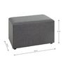 Voir la diapositive 5 : Paris Prix Coffre de Rangement Design  Lumyna  65cm Gris