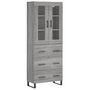 Voir la diapositive 2 : VIDAXL Buffet haut Sonoma gris 69,5x34x180 cm Bois d'ingenierie