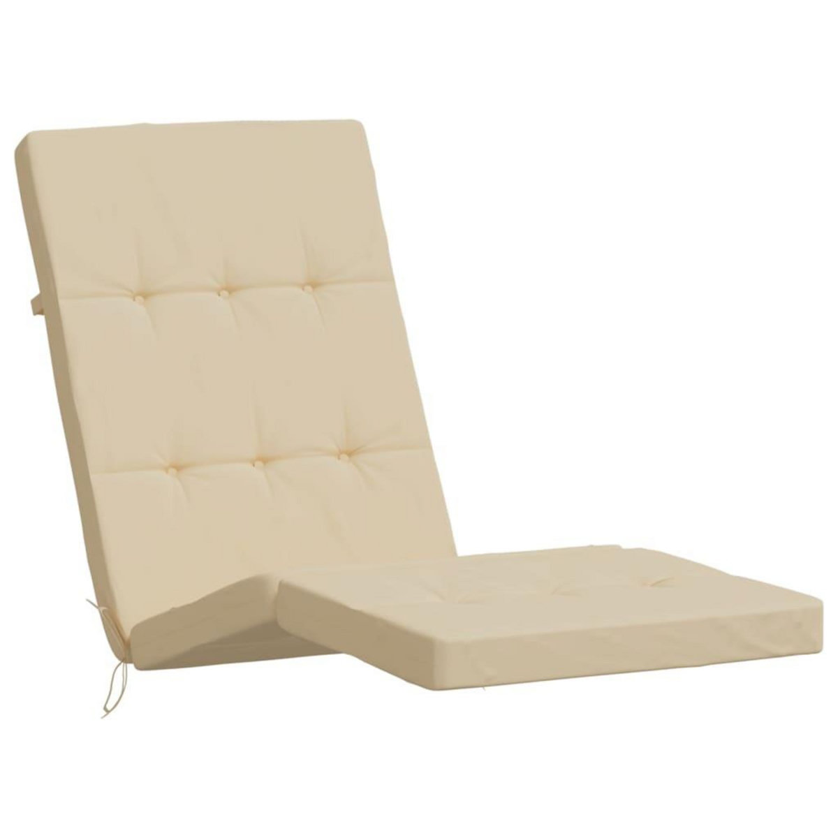 VIDAXL Coussins de chaise longue lot de 2 beige tissu oxford