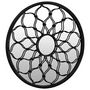Voir la diapositive 3 : VIDAXL Miroir de jardin Noir 60x3 cm Fer Rond utilisation exterieure