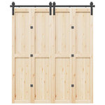 VIDAXL Kit de quincaillerie de porte coulissante 183 cm Acier Noir