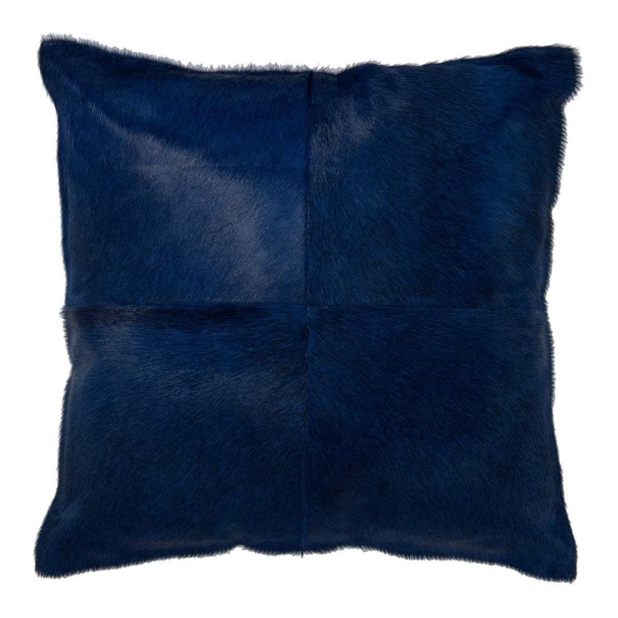 Voir la diapositive 1 : J-LINE Coussin Effet Peau  Norbert  45x45cm Bleu