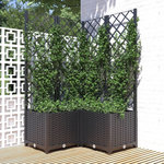 VIDAXL Jardiniere avec treillis Noir 80x80x136 cm PP