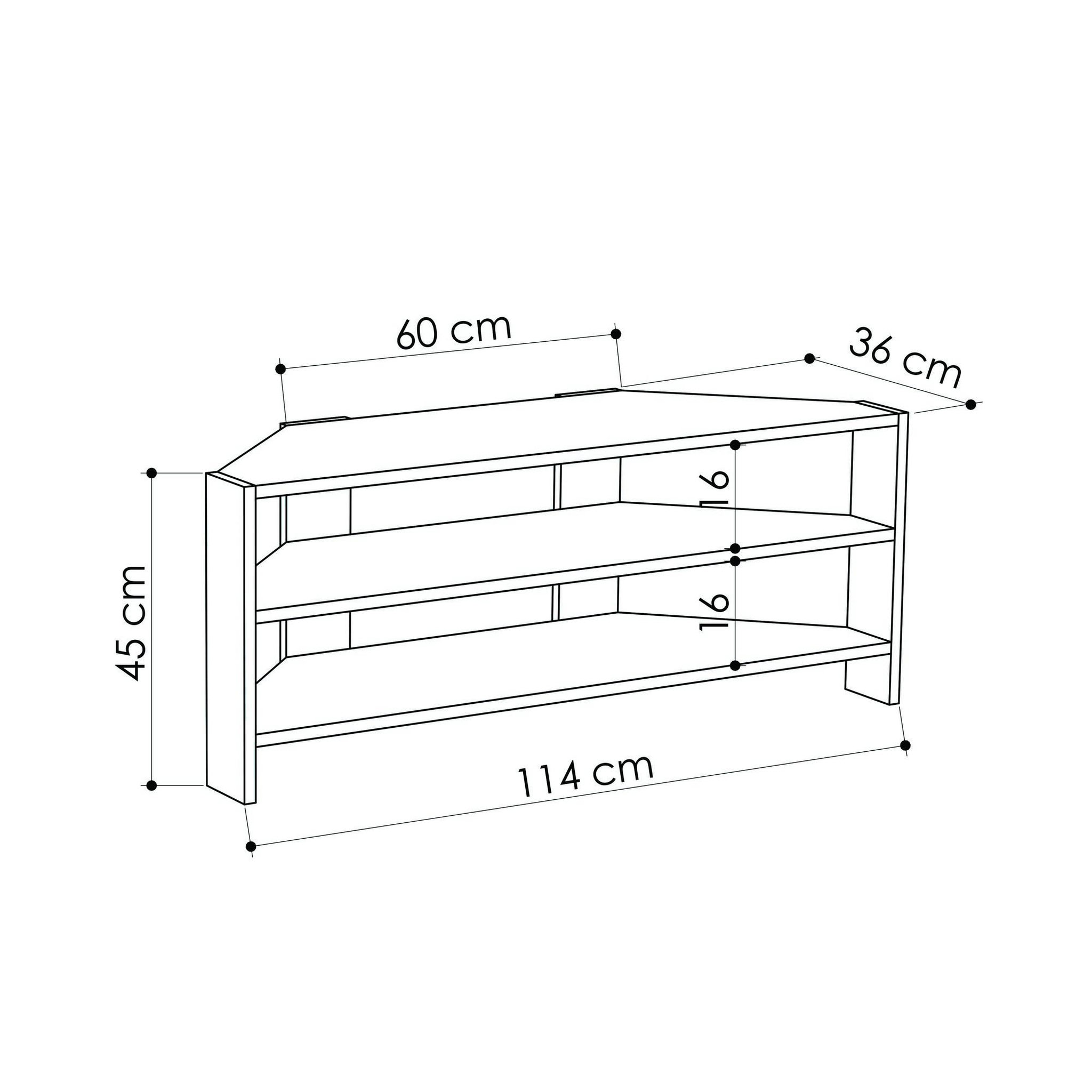 Voir la diapositive 3 : Habitat et Jardin Meuble tv d'angle en bois  thales  - 114 x 36 x 45 cm - beige