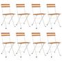 Voir la diapositive 2 : VIDAXL Chaises de bistrot pliantes lot de 8 Bois d'acacia solide acier
