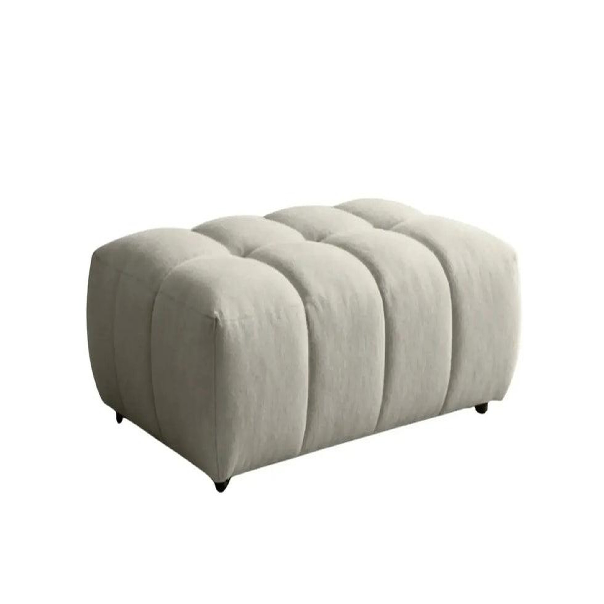 CASANOVA PARIS Alexia - pouf tissu bouclette. Coloris disponibles : Bleu, Vert, Marron, Noir, Beige, Gris, Orange