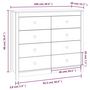 Voir la diapositive 6 : VIDAXL Armoire laterale Marron Miel 100x40x90 cm Bois de pin massif