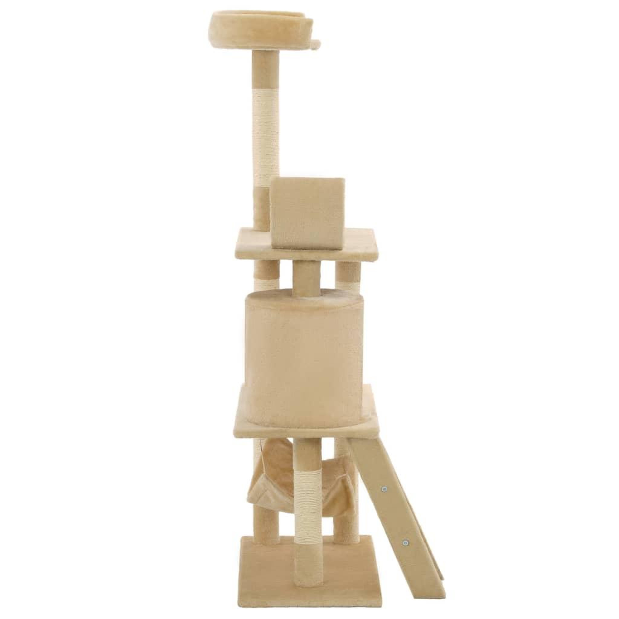 Voir la diapositive 4 : VIDAXL Arbre a chat avec griffoirs en sisal 140 cm Beige