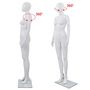 Voir la diapositive 5 : VIDAXL Mannequin femme corps complet base verre Blanc brillant 175 cm