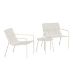 Paris Prix Salon de Jardin 3 Pièces  Minos  74cm Beige