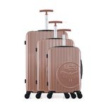 LES P'TITES BOMBES LPB LPB LUGGAGE - Set de 3 Valises ROMANE 75 cm 4 Roues. Coloris disponibles : Rose