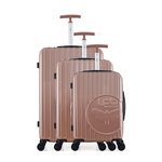 LES P'TITES BOMBES LPB LPB LUGGAGE - Set de 3 Valises ROMANE 75 cm 4 Roues. Coloris disponibles : Rose