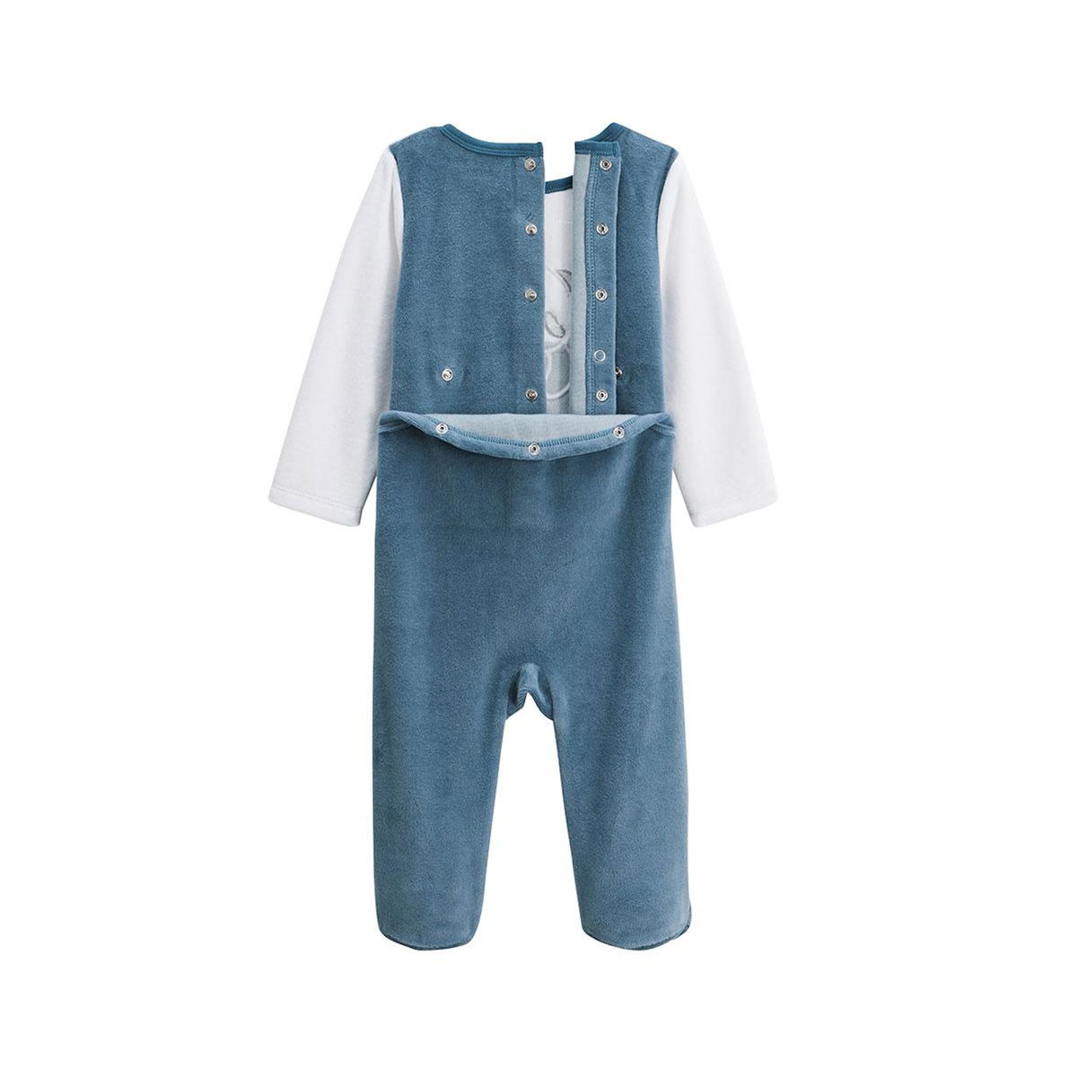 Petit Béguin Pyjama bébé en velours Tao