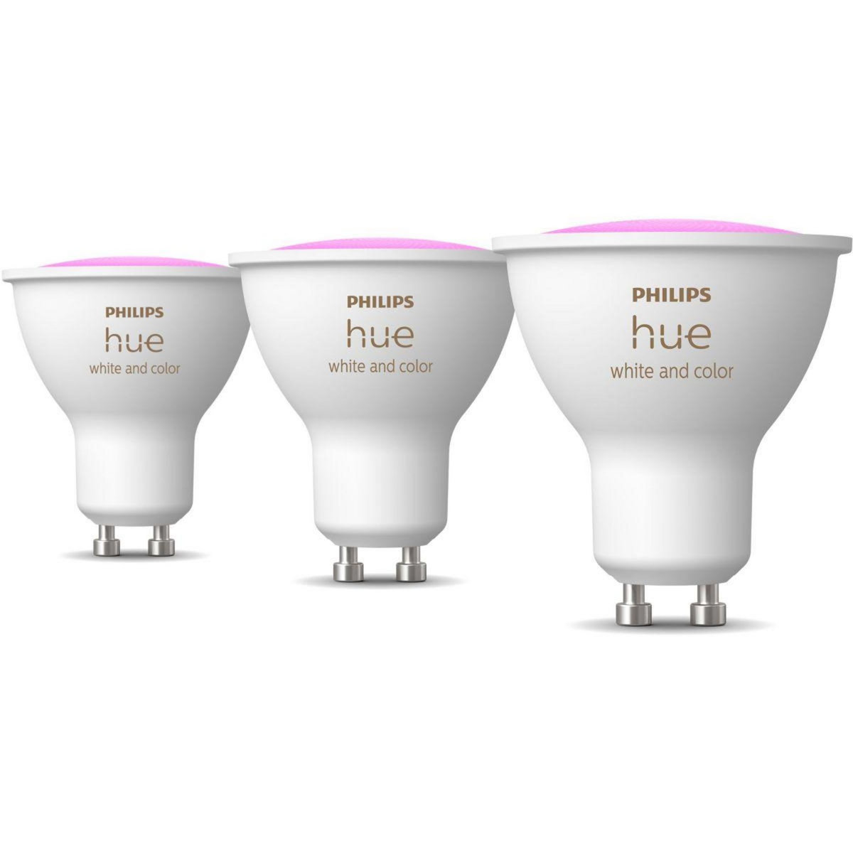 Philips Pack Pack de 3 ampoules 4.3W GU10 White&Color
