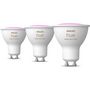 Voir la diapositive 2 : Philips Pack Pack de 3 ampoules 4.3W GU10 White&Color
