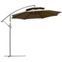 Voir la diapositive 1 : OUTSUNNY Parasol déporté octogonal inclinable manivelle Ø 2,65 x 2,45H m acier époxy polyester marron