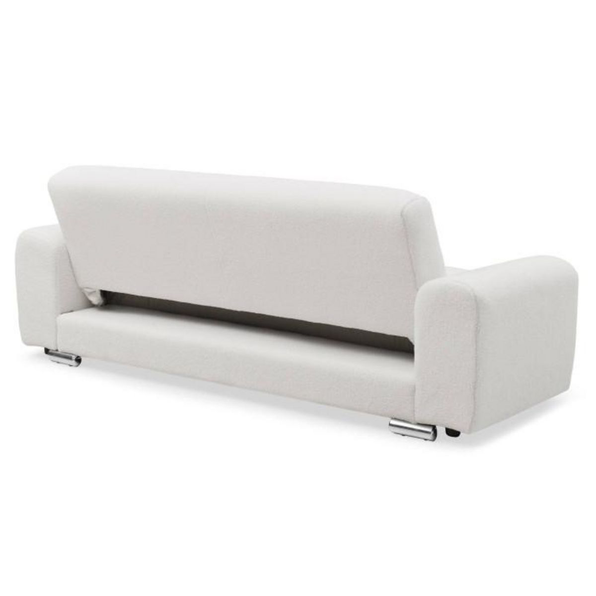 Paris Prix Canapé Convertible 3 Places Bouclette  Trey  223cm Crème