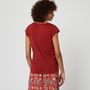 Voir la diapositive 2 : IN EXTENSO T-shirt manches courtes rouge femme
