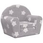 Voir la diapositive 2 : VIDAXL Canape-lit pour enfants gris clair avec etoiles peluche douce