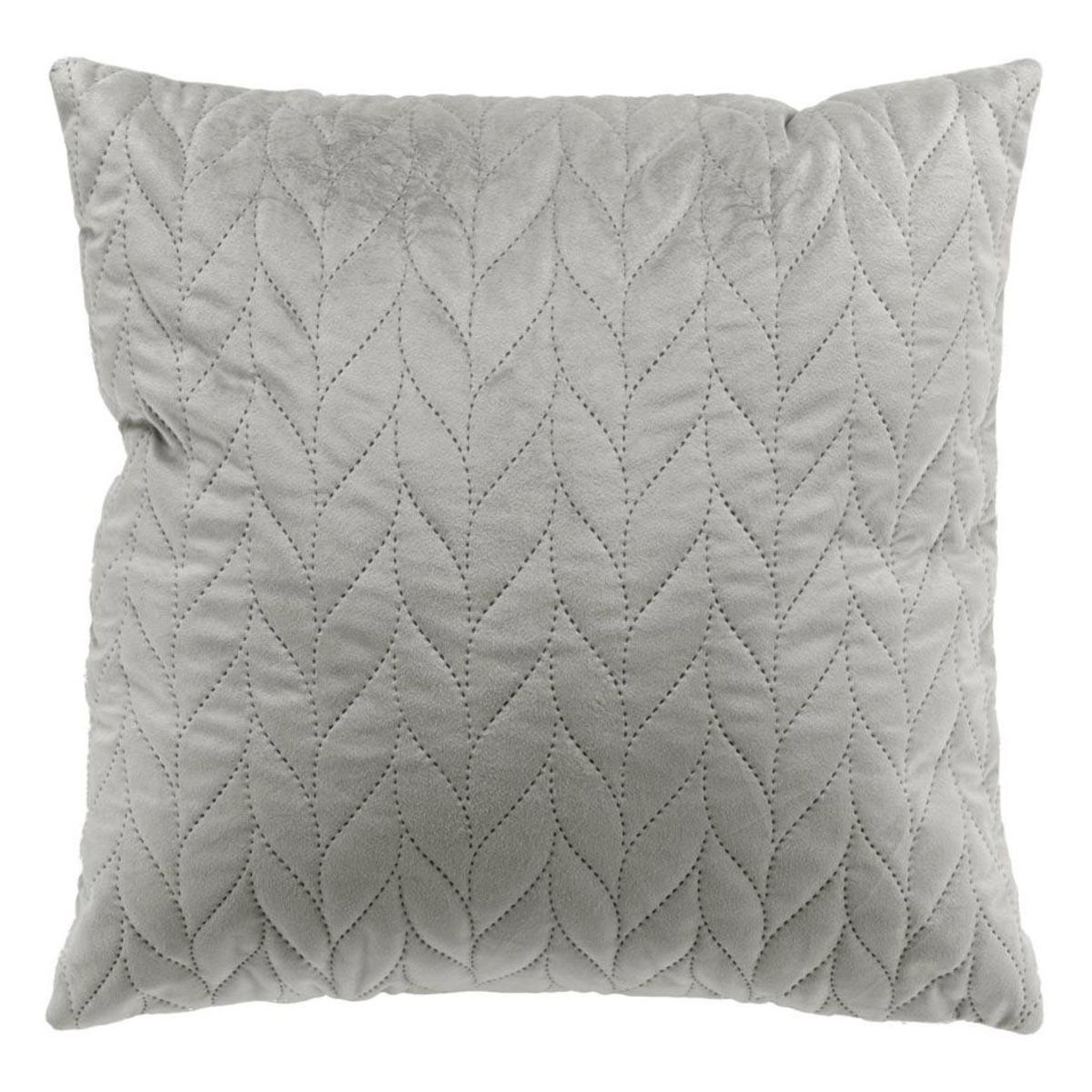 Douceur d'Intérieur Housse de coussin en velours  daisy  40x40cm gris