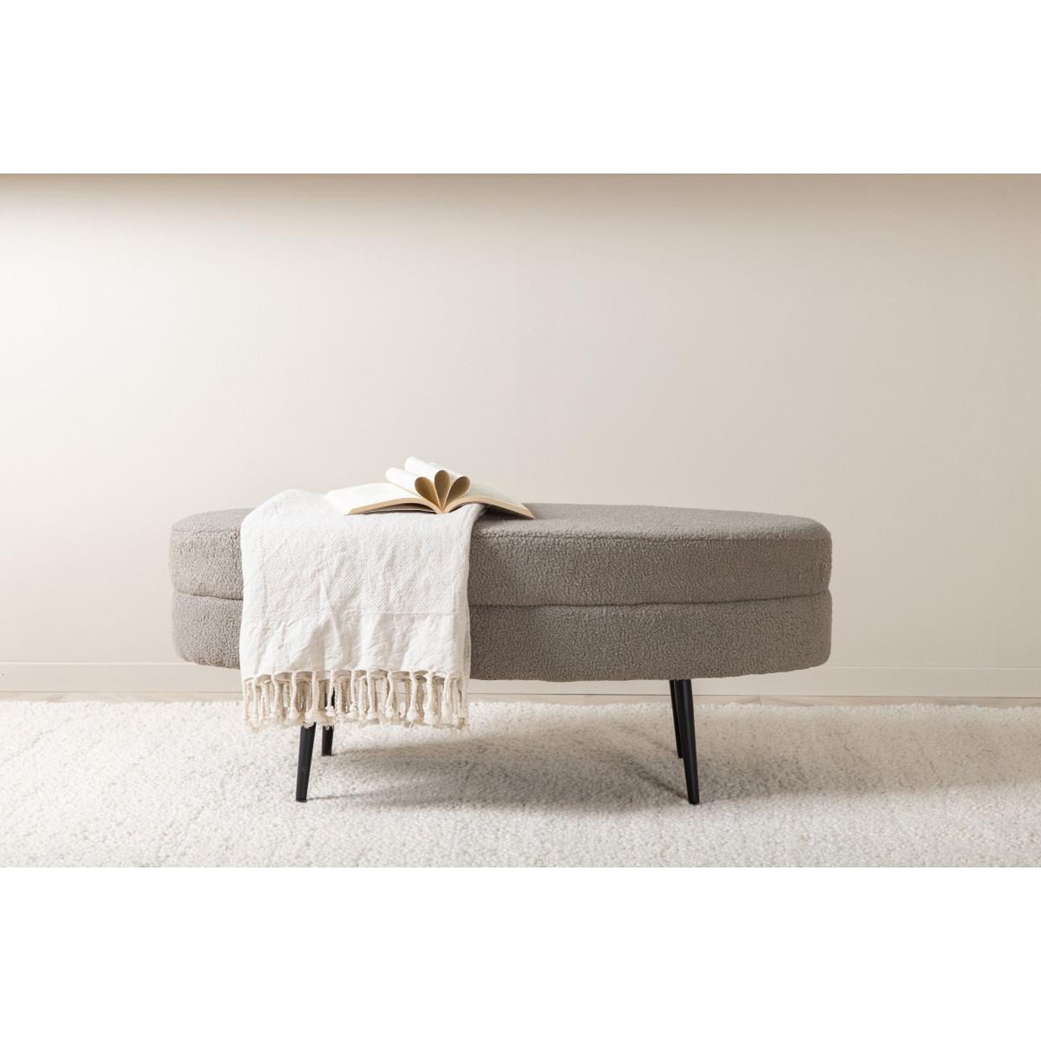 Voir la diapositive 6 : Paris Prix Pouf design bouclette  otto  100cm grège