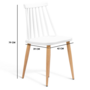 Voir la diapositive 5 : ID MARKET Lot de 4 chaises LILY blanches pour salle à manger
