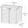 Voir la diapositive 4 : DURAMAX Armoire de rangement jardin Résine  - 1200L - Gris - STOREAWAY ARC LID