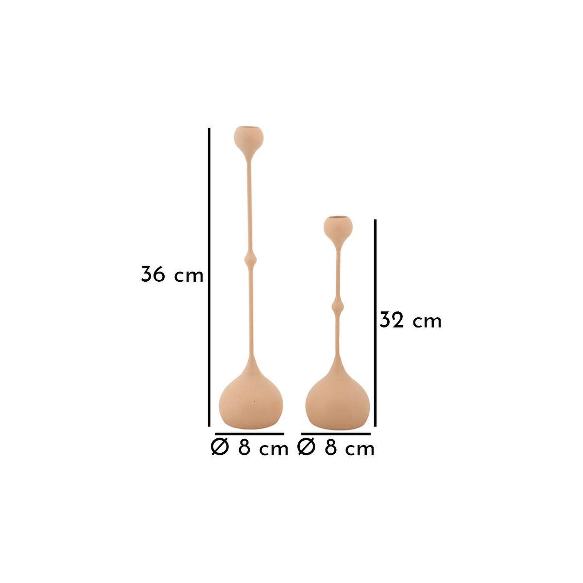 Voir la diapositive 4 : Paris Prix Lot de 2 chandeliers  slimmy  37cm rose