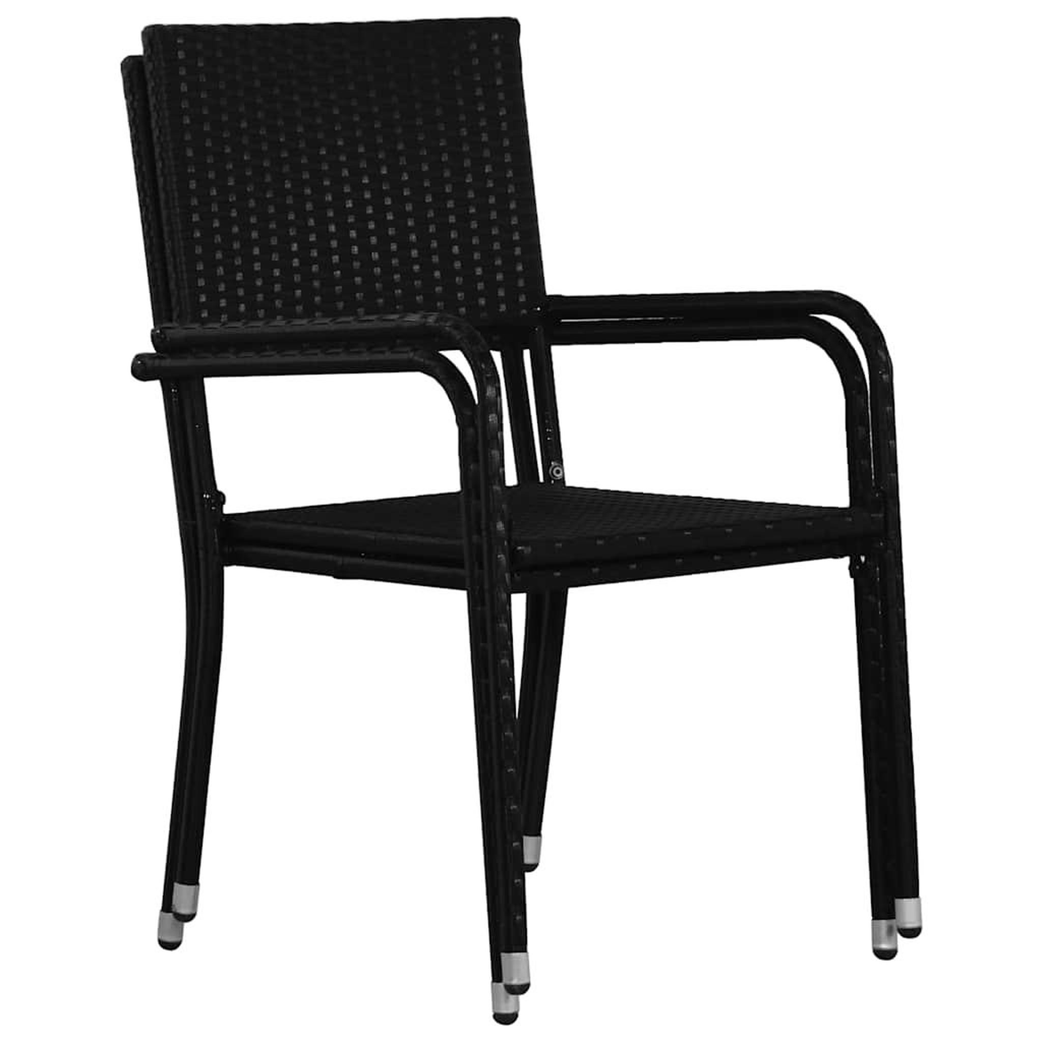 Voir la diapositive 6 : VIDAXL Ensemble a manger de jardin 3 pcs Noir