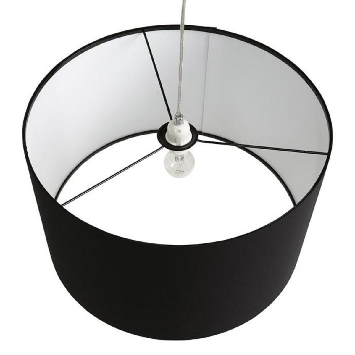 Paris Prix Lampe Suspension avec Abat-Jour  Fidelio  50cm Noir