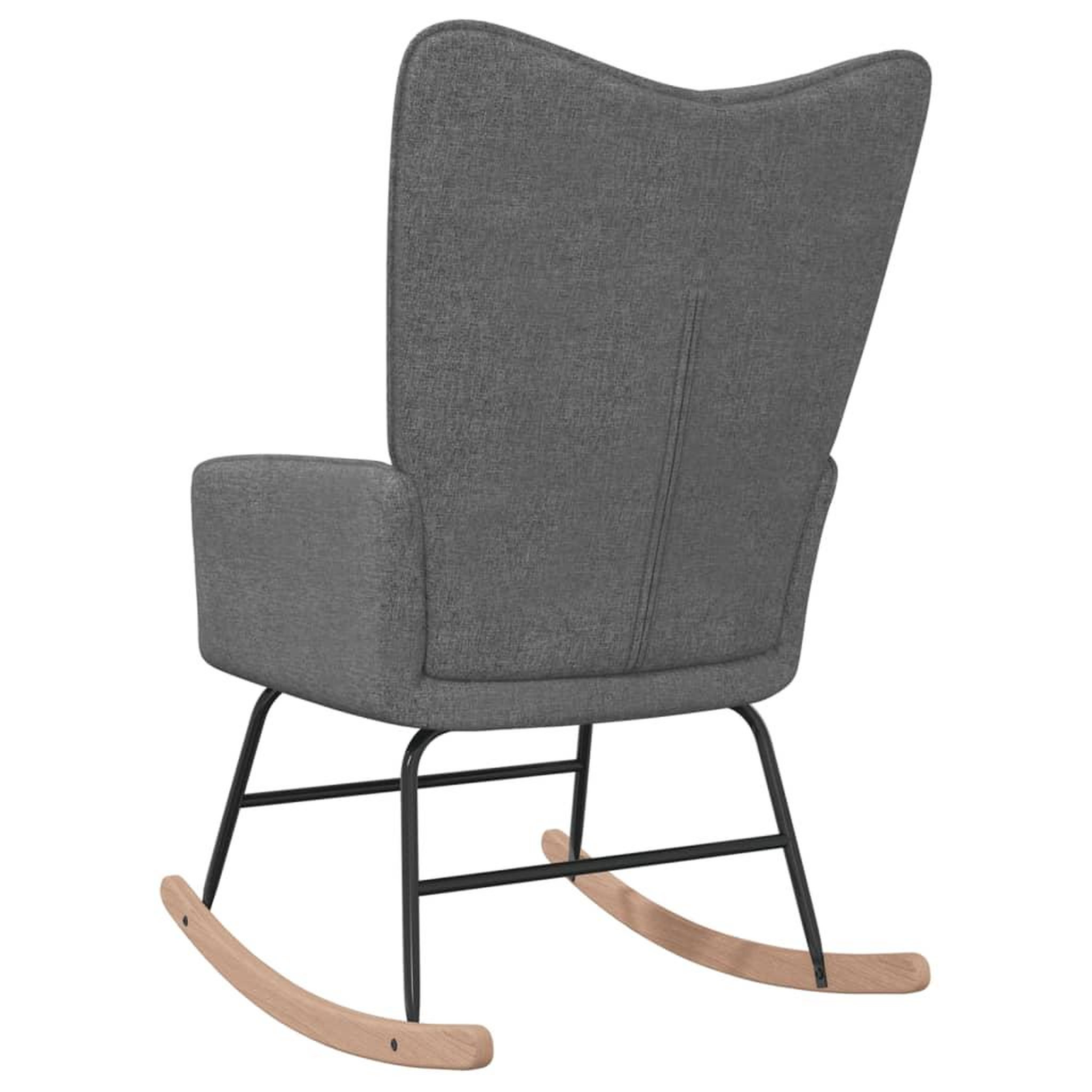 Voir la diapositive 4 : VIDAXL Chaise a bascule Gris fonce Tissu