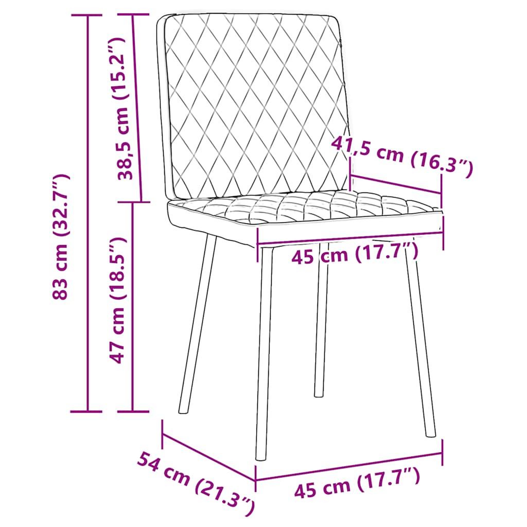 Voir la diapositive 6 : VIDAXL Chaises a manger lot de 2 noir similicuir