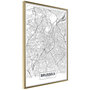Voir la diapositive 1 : Paris Prix Affiche Murale Encadrée  City map Brussels