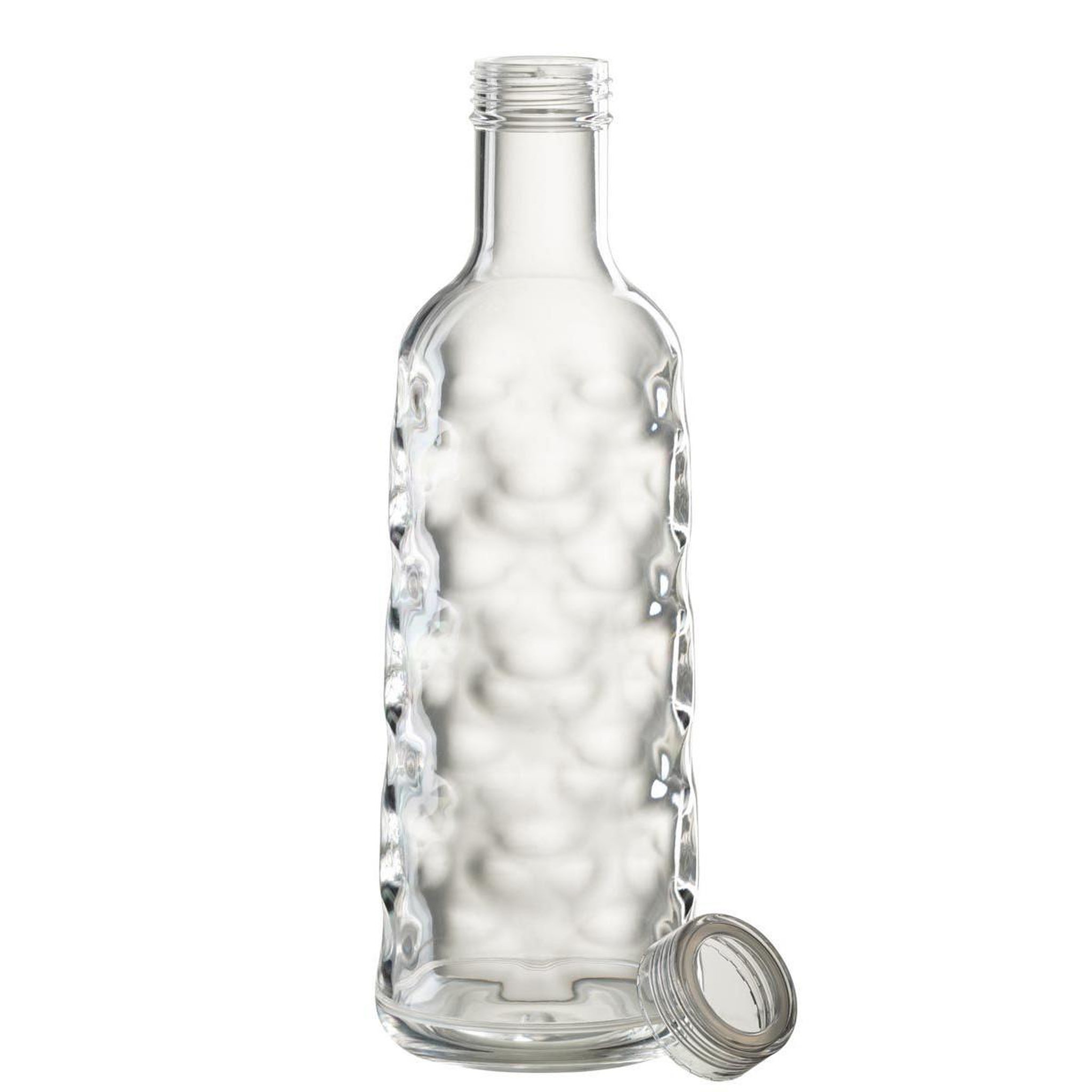 Voir la diapositive 2 : J-LINE Bouteille en plastique  martelé  1,15l transparent