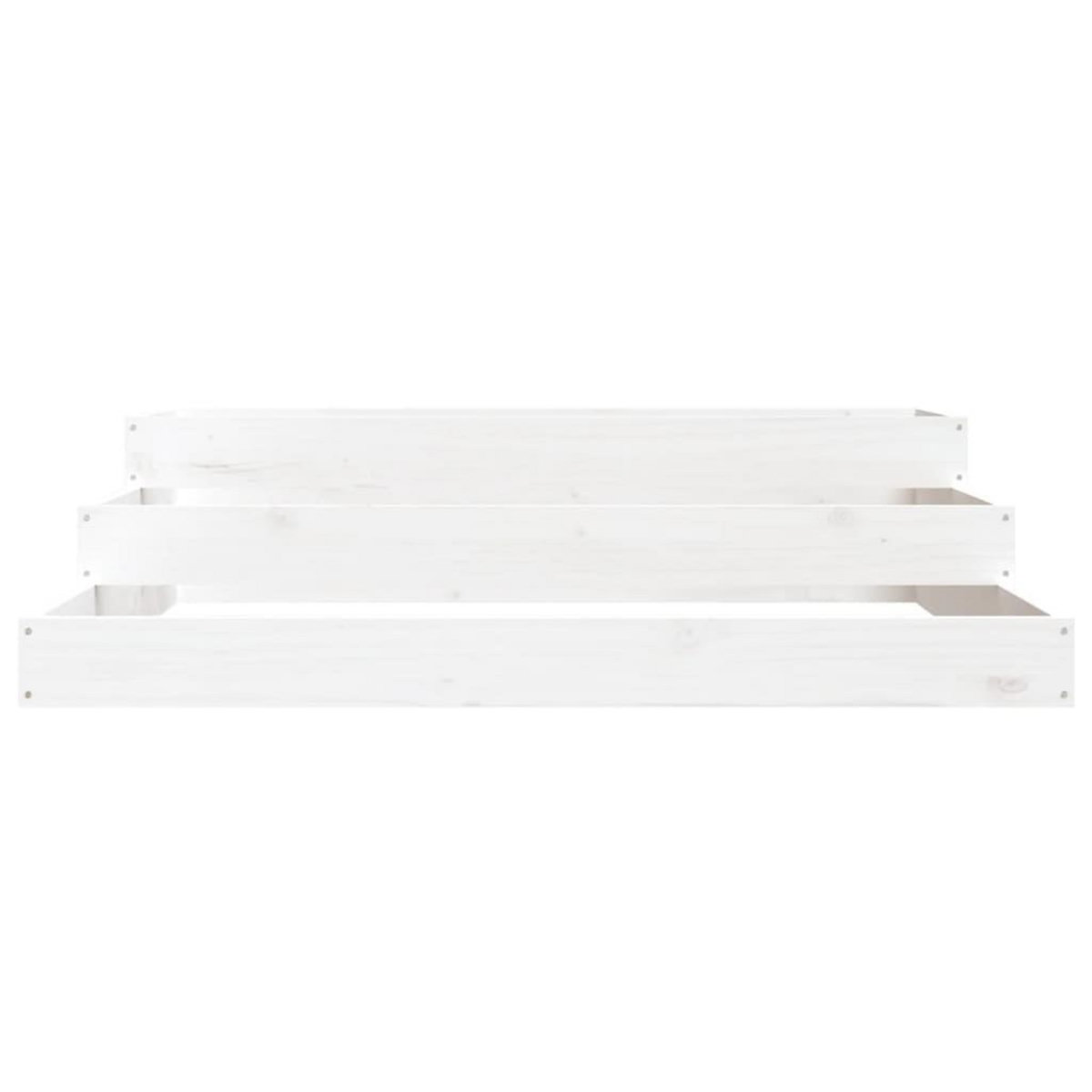 VIDAXL Jardiniere Blanc 107x107x27 cm Bois massif de pin