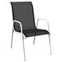 Voir la diapositive 3 : VIDAXL Chaises empilables de jardin lot de 2 Acier et textilene Noir