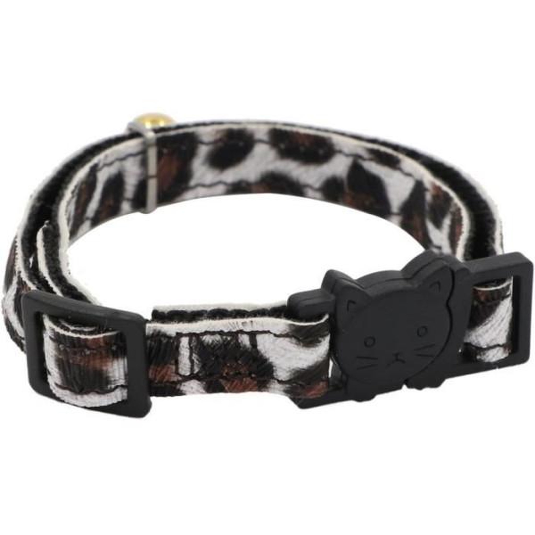 Voir la diapositive 2 : MARKET24 Collier pour chat - aime - savane - fleurs multicolores, grelot vert