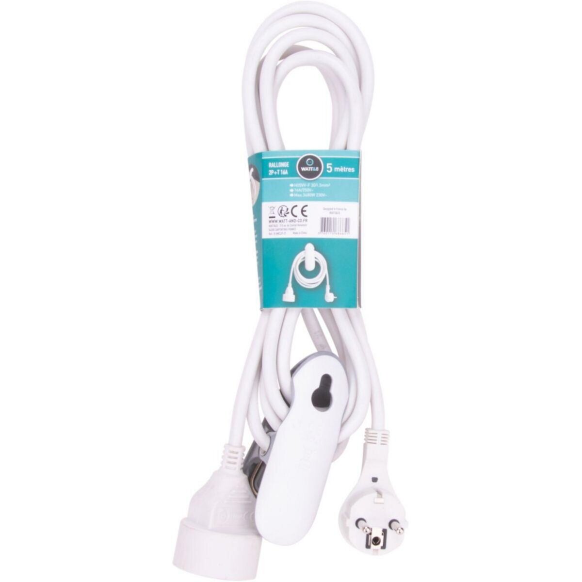 WATT AND CO Rallonge design clip 5m